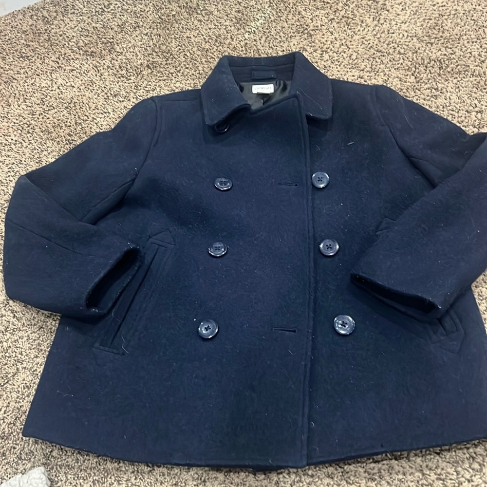 Crew Cuts J. Crew Peacoat Boys 10 Navy Wool Slash Pockets